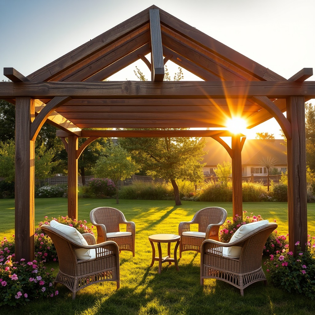 Jak vypadá pergola v létě a jak může vypadat na podzim